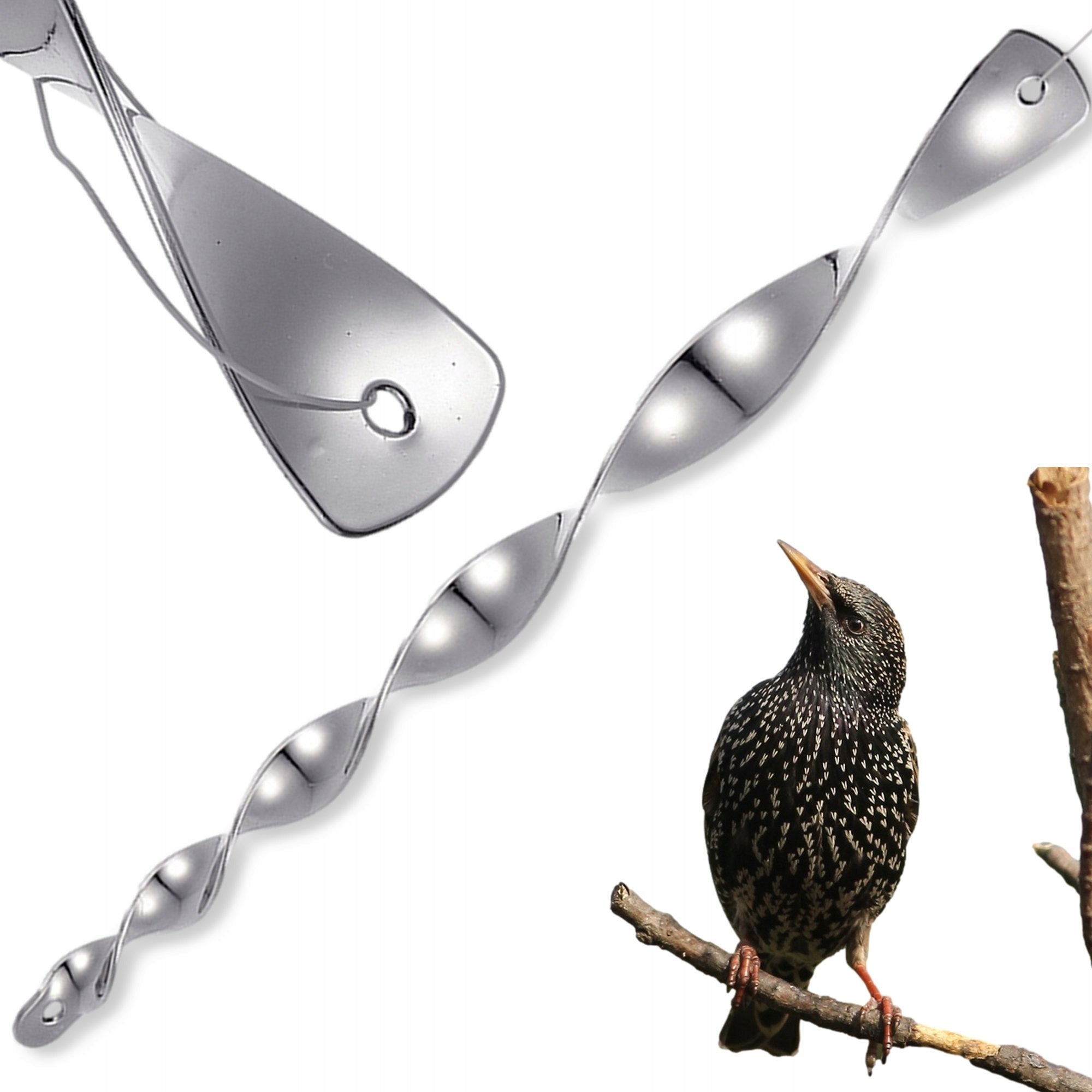 WIND SPIRAL PIGEON BIRD REPELLENT REFLECTIVE TWISTER DECORATION