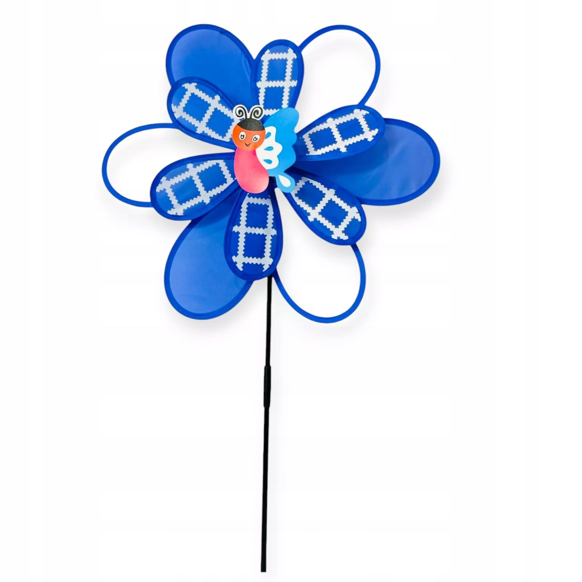 WINDMILL FAN ON A STICK COLORFUL FOR CHILDREN ORNAMENT GARDEN DIAMETER 40CM