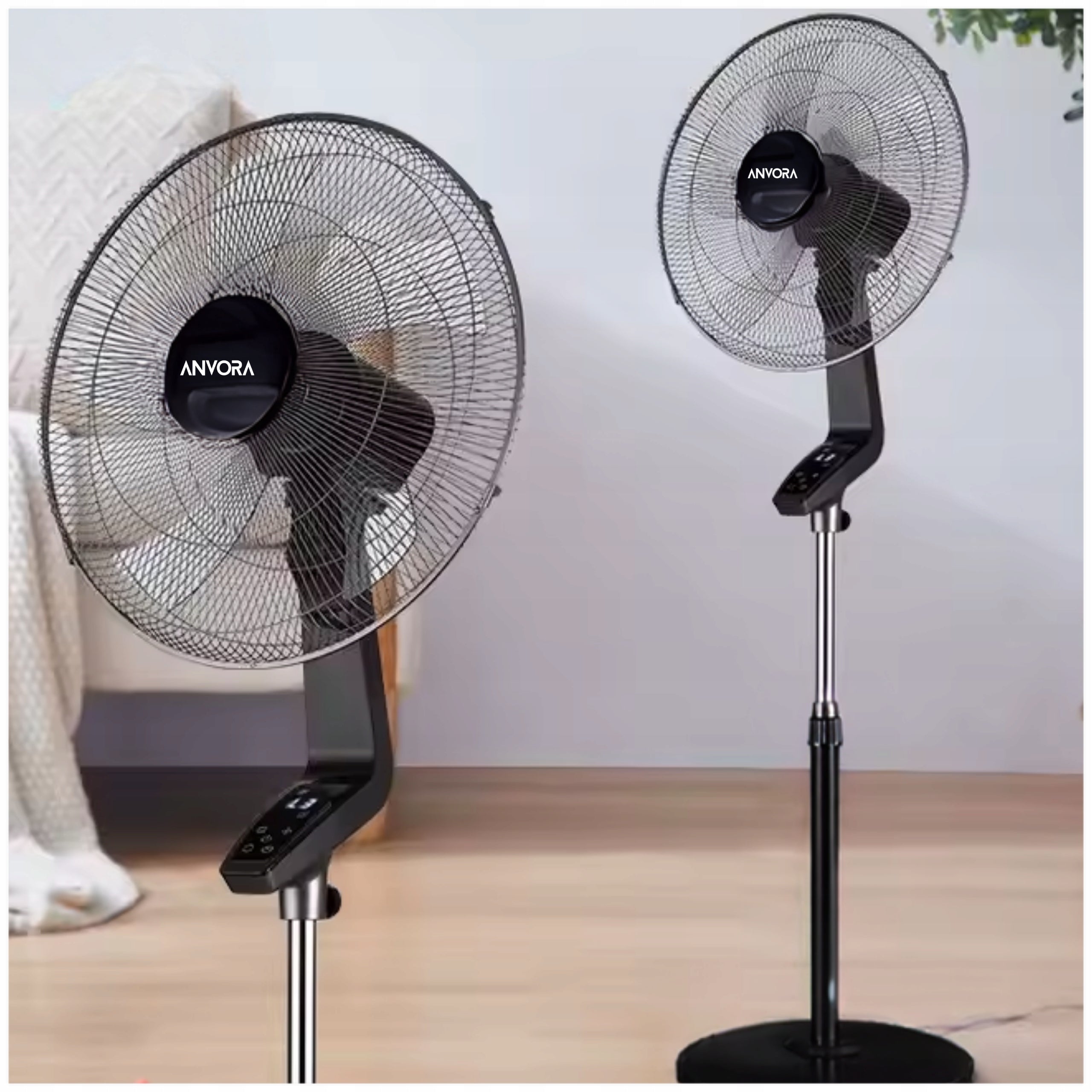 WINDMILL STANDING FLOOR FAN POWERFUL QUIET HOUSEHOLD CIRCULATOR BLACK Functions oscillation automatic oscillation tilt angle adjustment height adjustment timer