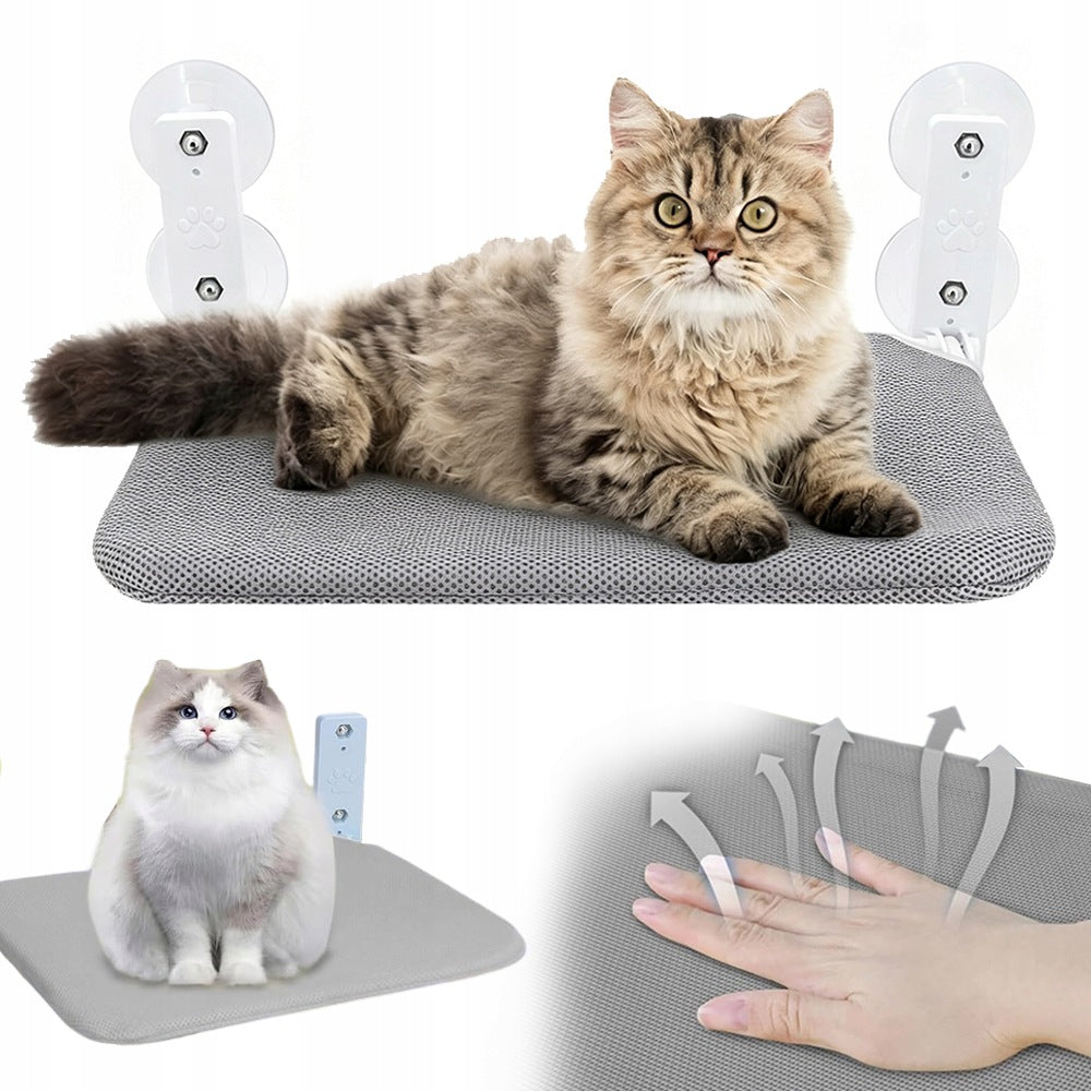 WINDOW CAT HAMMOCK FOLDING WITH SUCTION CUP LOAD CAPACITY 20 KG EASY INSTALLATION