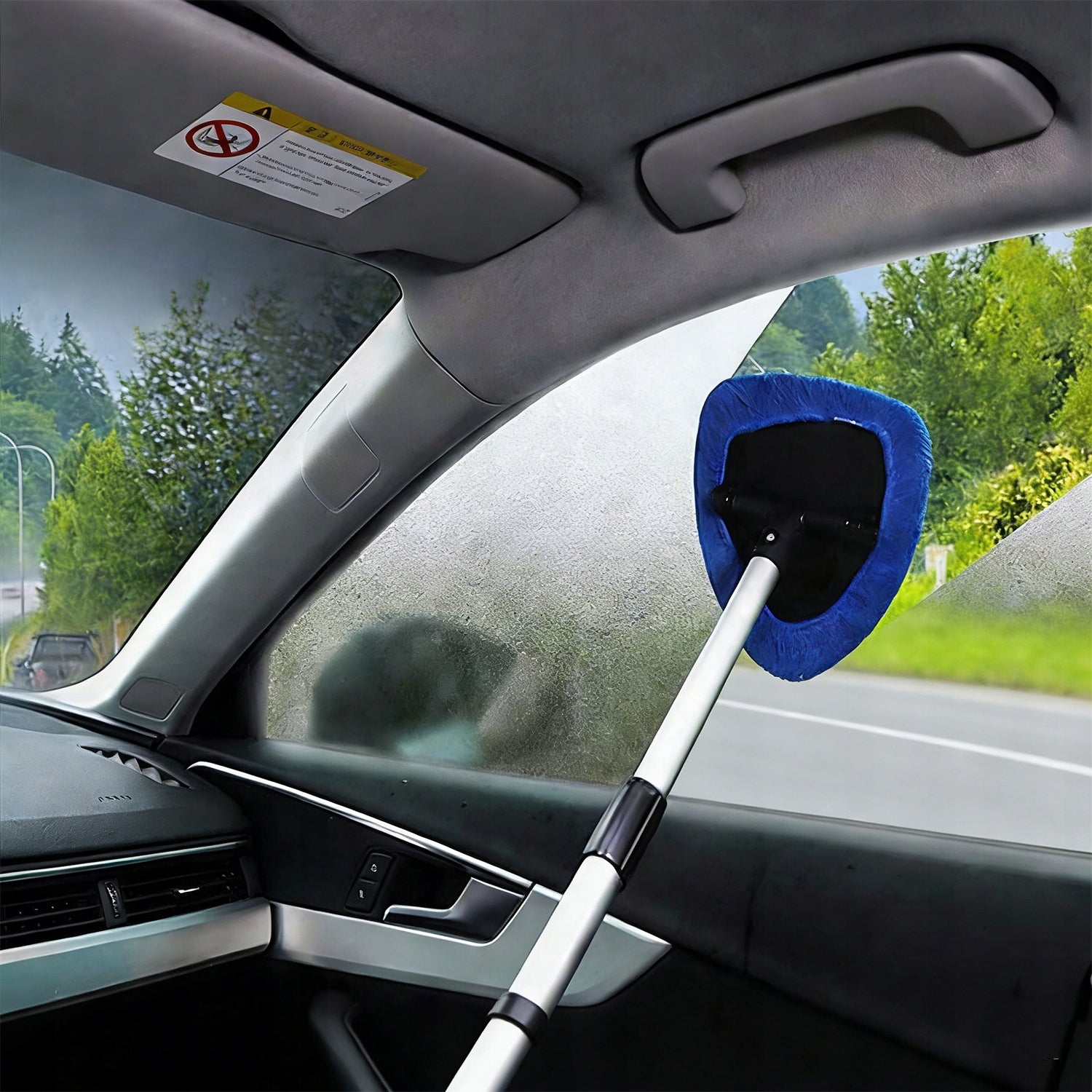 WINDOW CLEANER WITH TELESCOPIC HANDLE 5 INTERCHANGEABLE PADS Packaging status original