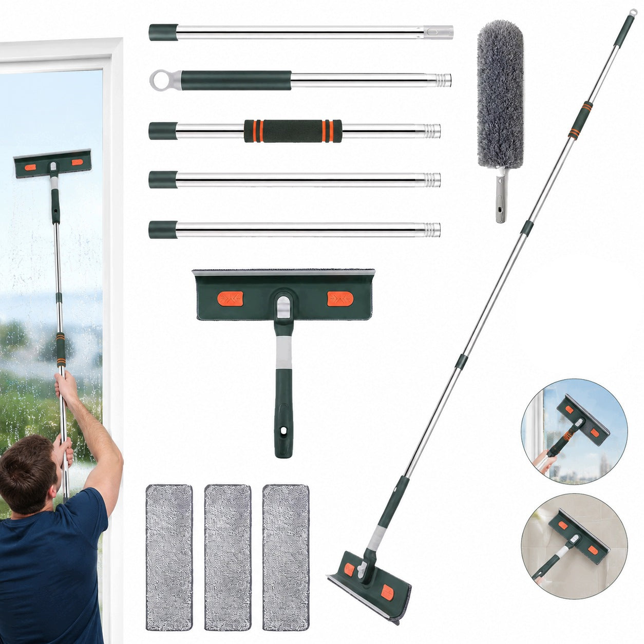 WINDOW CLEANING EQUIPMENT, GLASS CLEANING KIT