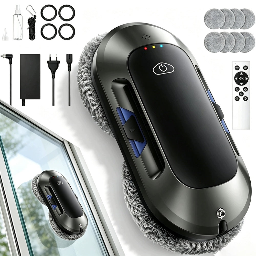 WINDOW CLEANING ROBOT 6000PA DUAL SPRAY EDGE DETECTION KIT