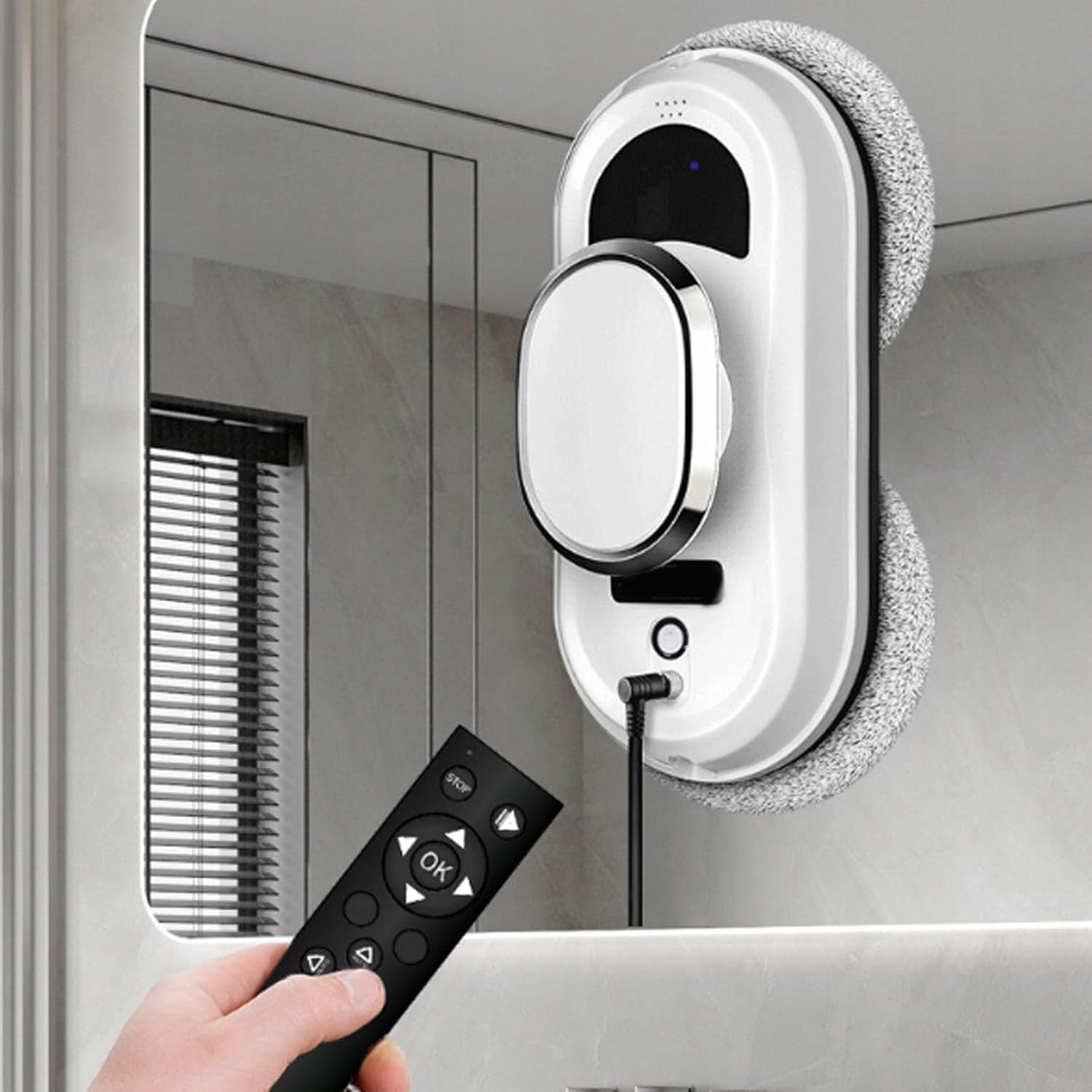 WINDOW CLEANING ROBOT AUTOMATIC 2 SUCTION CUPS REMOTE CONTROL MICROFIBER CLOTH Brand no brand