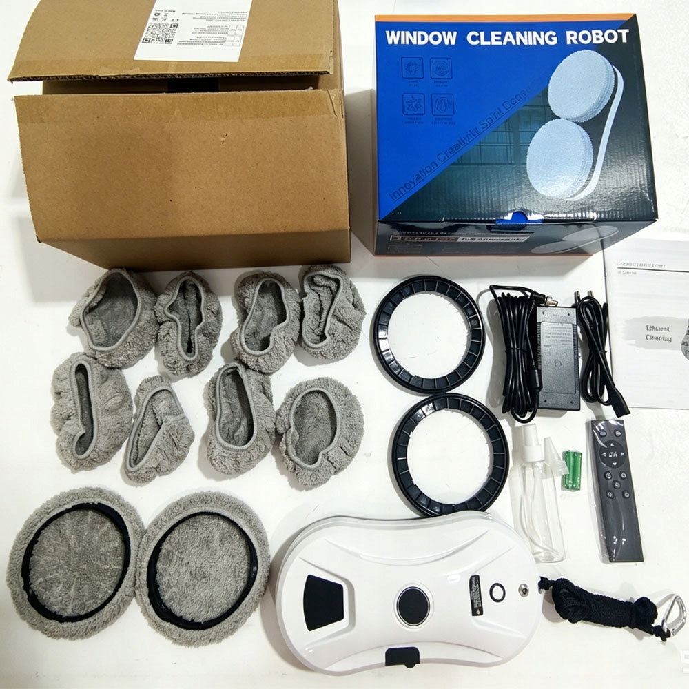 WINDOW CLEANING ROBOT MIRRORS AUTOMATIC WASHER + 10MOPS SET 5600Pa Packaging status original