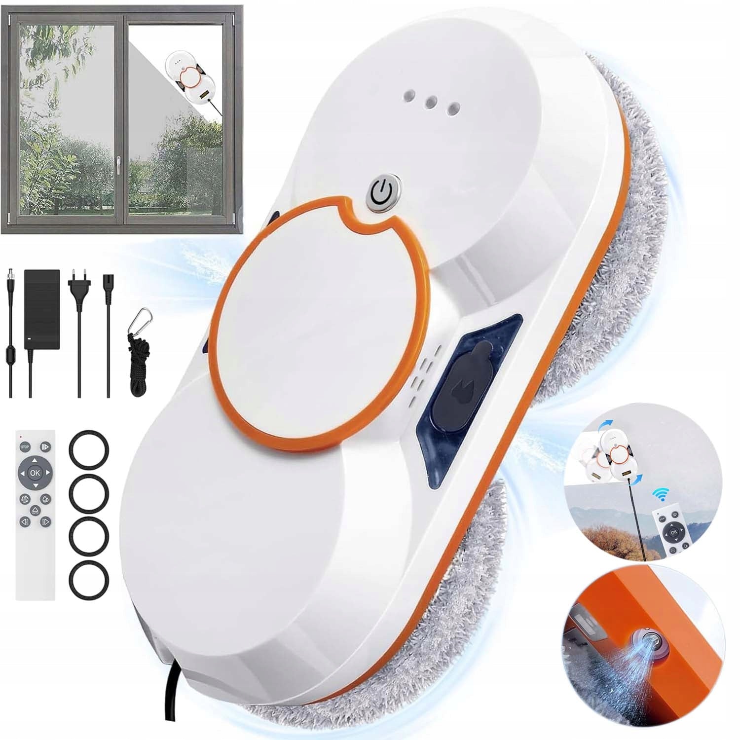 WINDOW CLEANING ROBOT SUCTION POWER 5600 PA AUTOMATIC SMART KIT