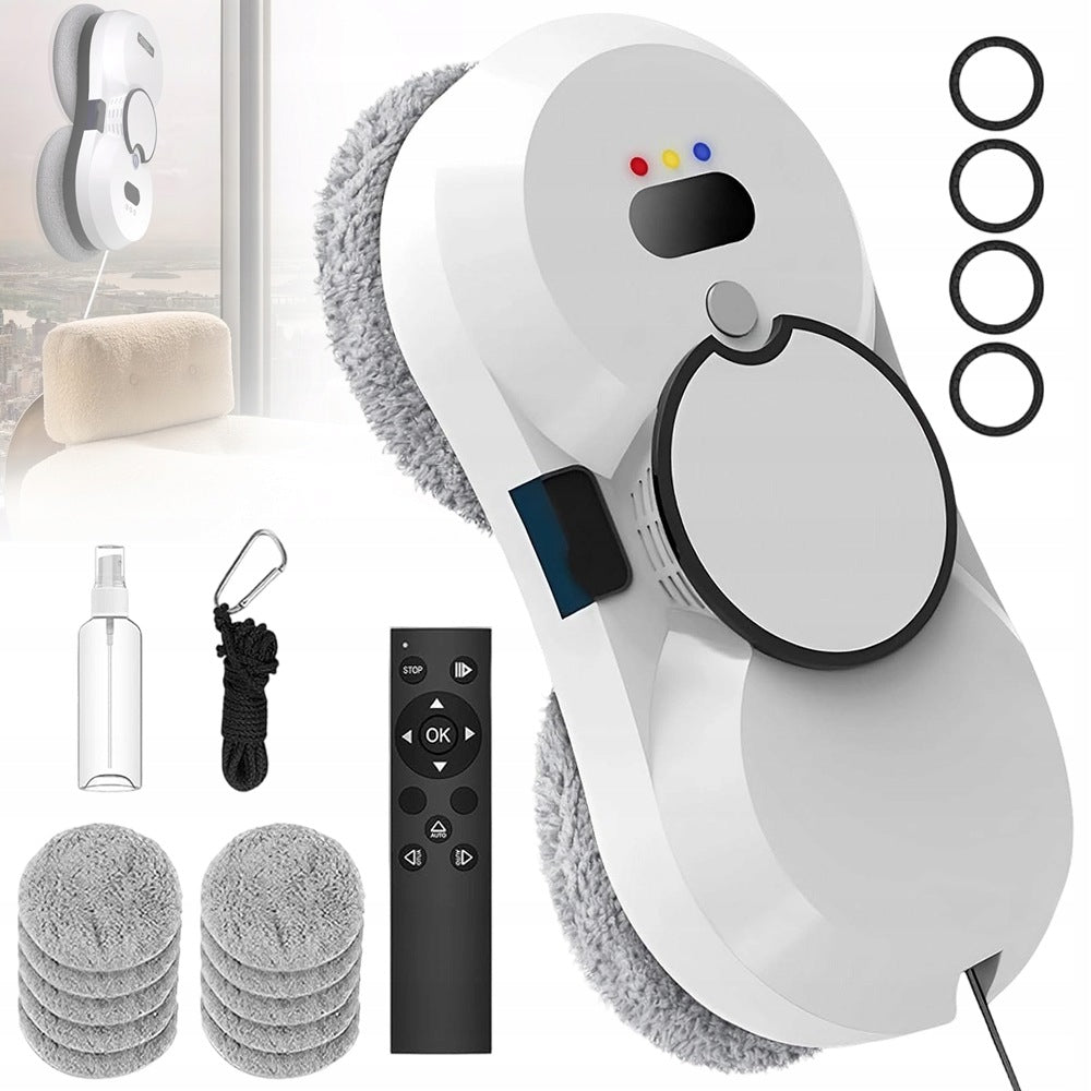 WINDOW CLEANING ROBOT, WINDOW CLEANING ROBOT WITH WATER SPRAY, 5600 PA