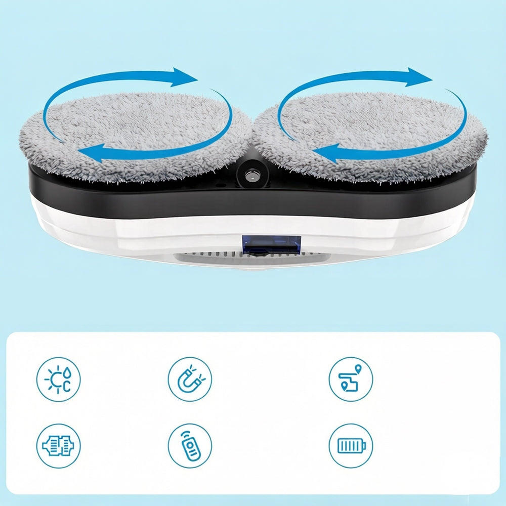 WINDOW CLEANING ROBOT WINDOW WASHER SMART SET AUTOMATIC WASHER Dominant color white
