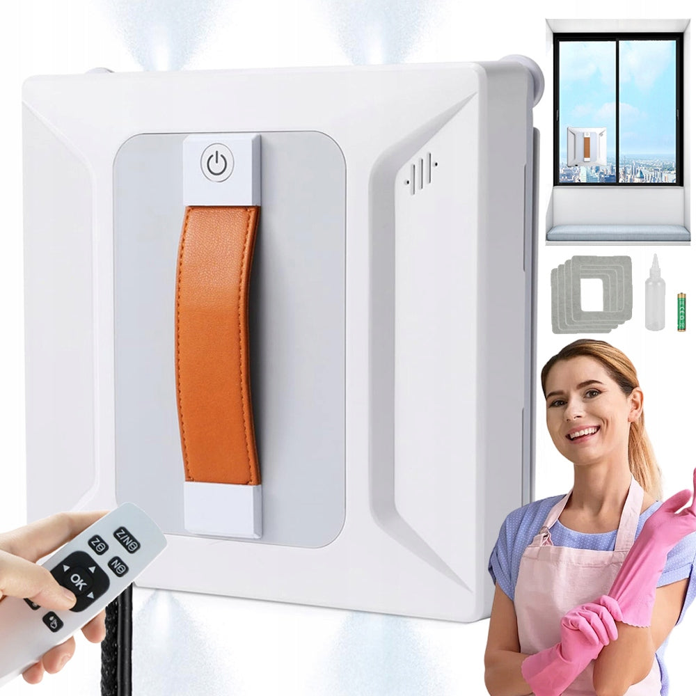 WINDOW CLEANING ROBOT WITH SAFETY ROPE POWER 6000PA PRECISE CLEANING