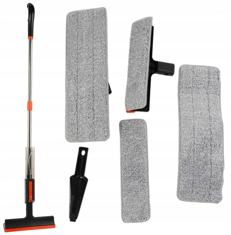 WINDOW FLOOR MOP + MICROFIBER OVERLAYS 2in1 FLAT WITH WASHER