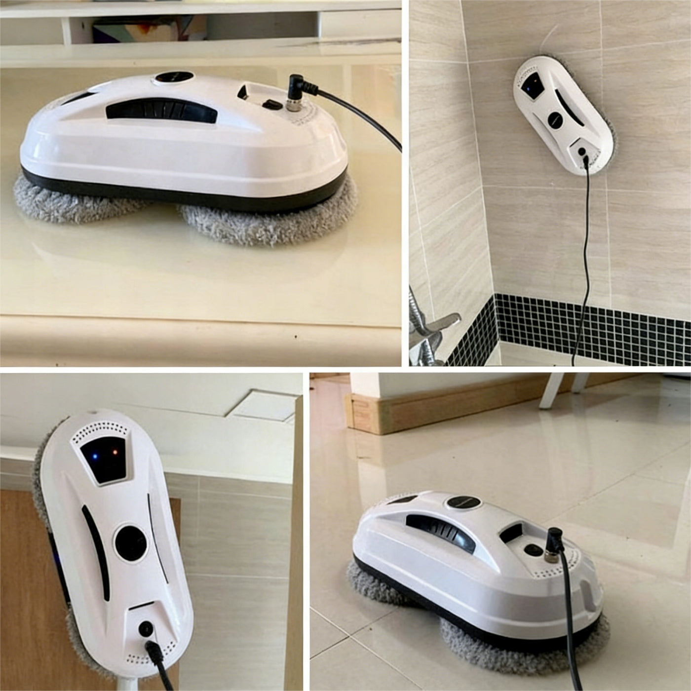 WINDOW ROBOT MIRROR WINDOW CLEANER Smart Window Washer SET Dominant color white