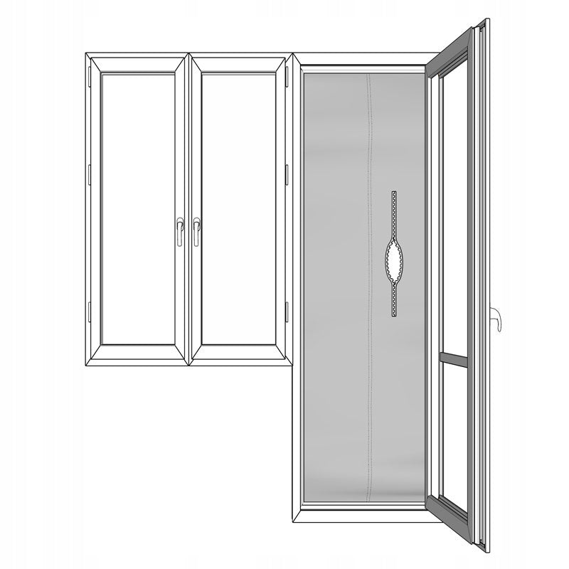 WINDOW SEAL for portable air conditioner for BALCONY DOOR 210x90cm Brand Mission Air