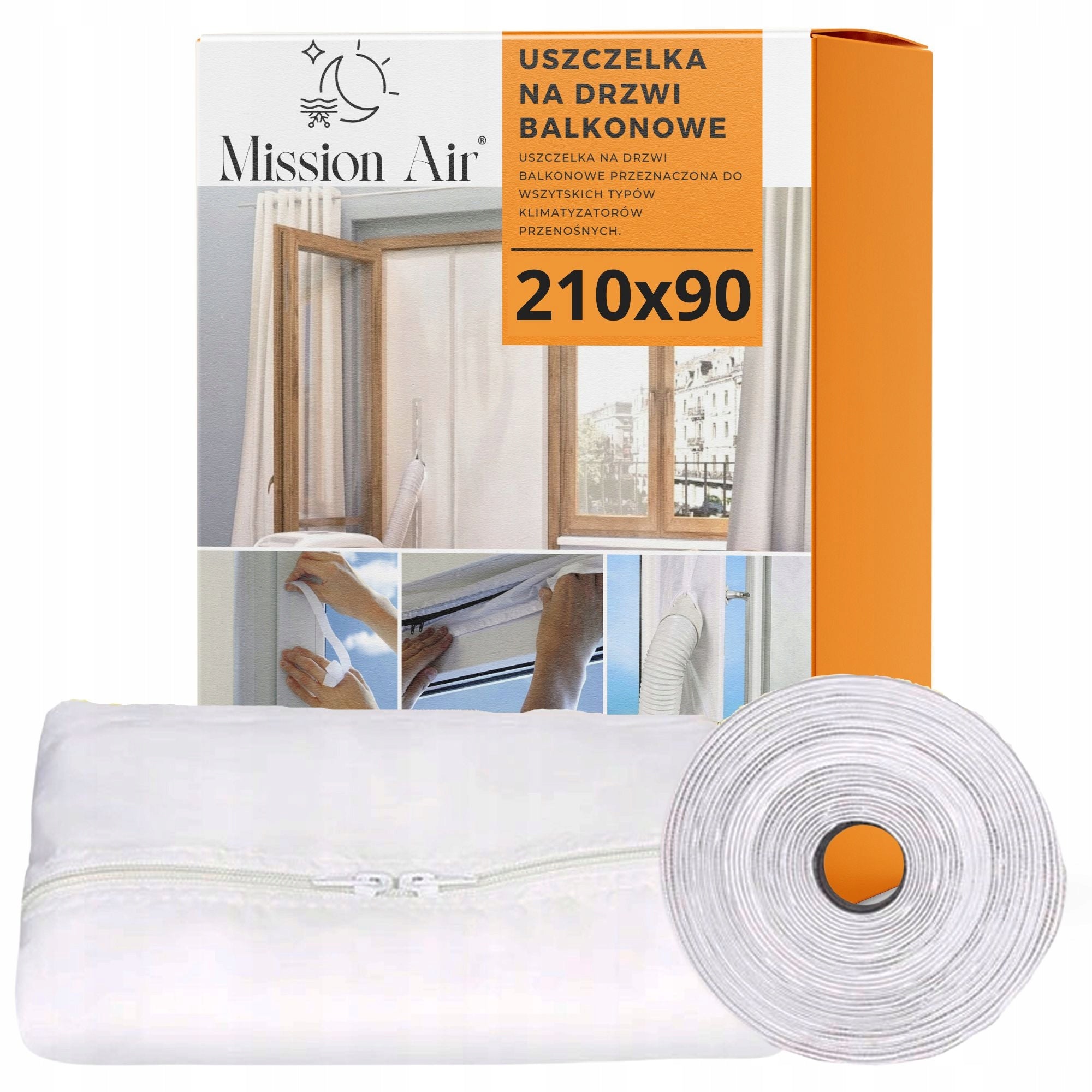 WINDOW SEAL for portable air conditioner for BALCONY DOOR 210x90cm