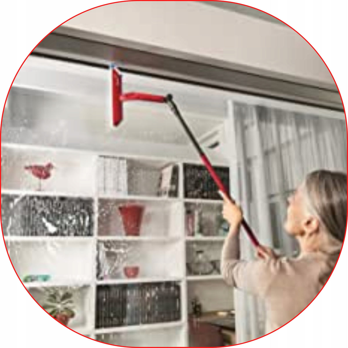 WINDOW WASHER BUS TIR VILEDA TELESCOPIC DOUBLE-SIDED SQUEEGEE 2in1 Brand Vileda