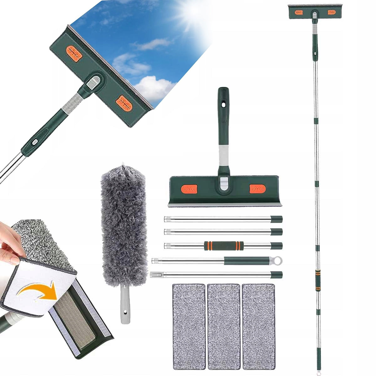 WINDOW WASHER TELESCOPIC LONG WITH STICK 210CM
