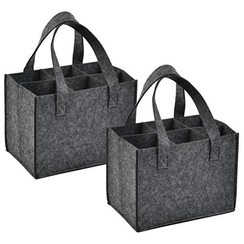 WINE FELT BAG 6 BOTTLES GIFT FOR WINE LOVER 2 PCS FOR HOME Brand no brand