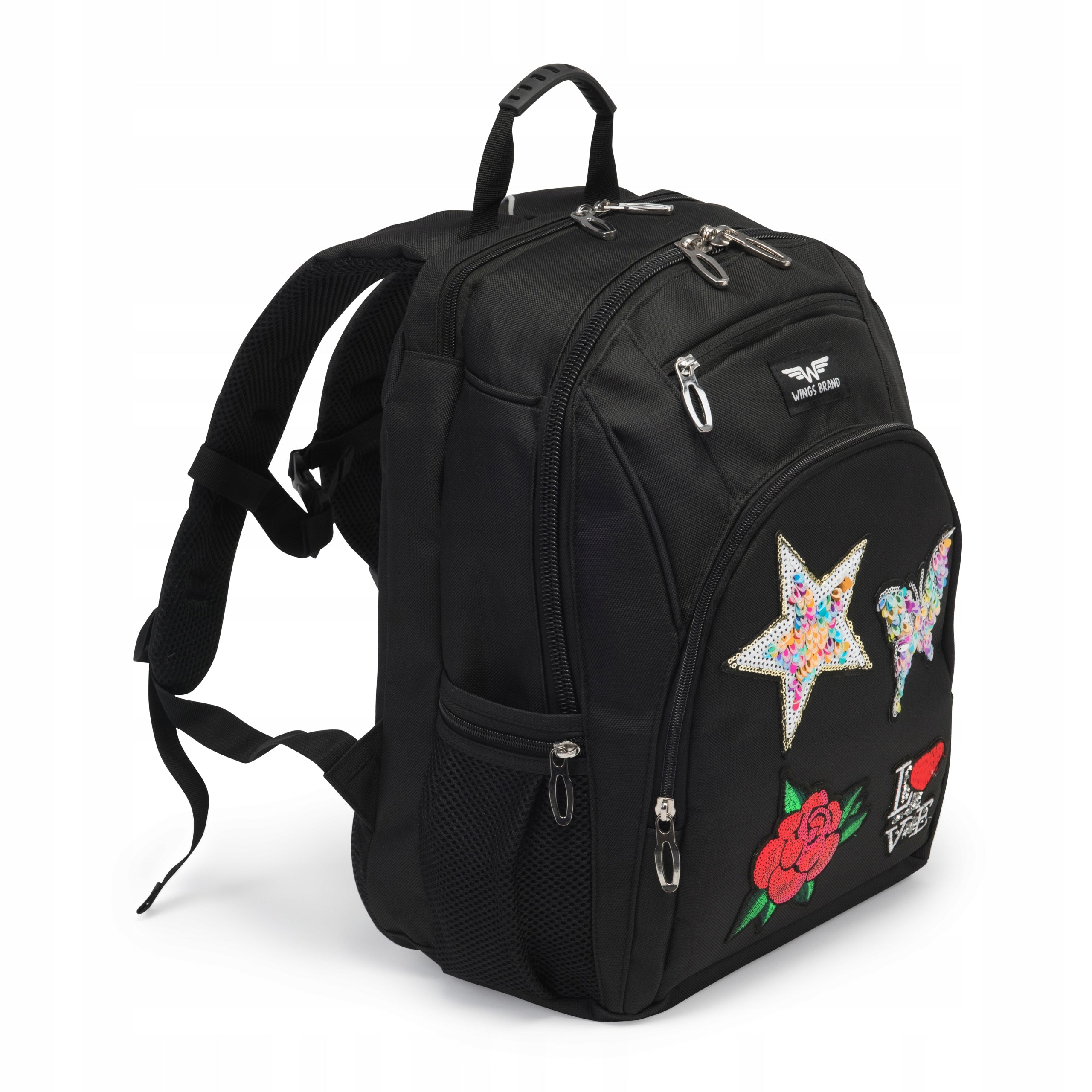 WINGS School Backpack For Boy Girls Youth + PENCIL CASE Set Brand Wings
