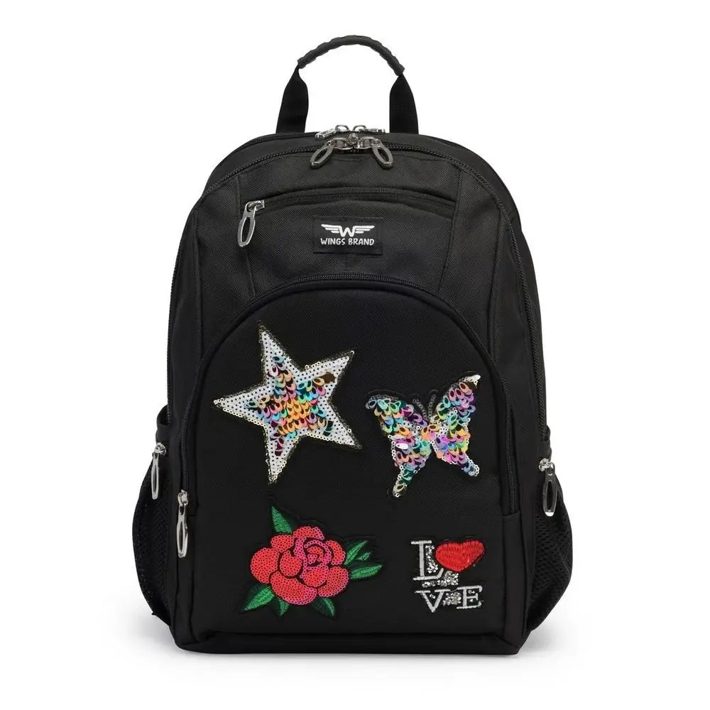 WINGS School Backpack For Boy Girls Youth + PENCIL CASE Set Packaging status original