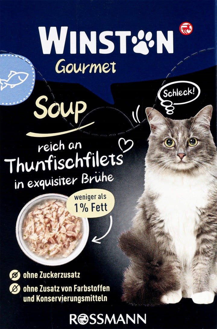 WINSTON CAT FOOD SOUP RICH IN TUNA FILLET IN BROTH 4 X 40 G