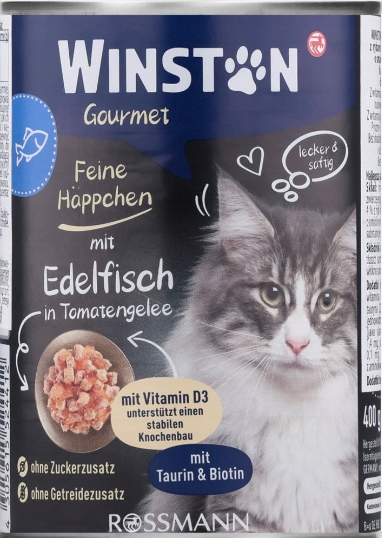 WINSTON Cat food mix of flavours 400gr Packaging status original