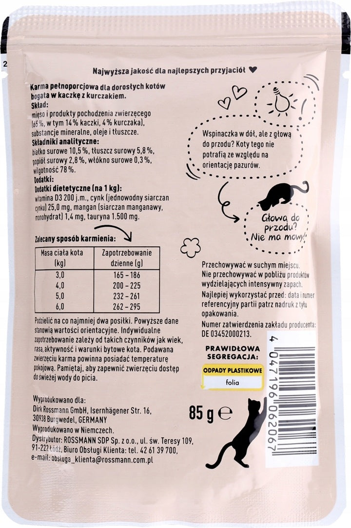 WINSTON NATURE WET FOOD FOR ADULT CATS WITH DUCK AND CHICKEN 85 G Packaging status original