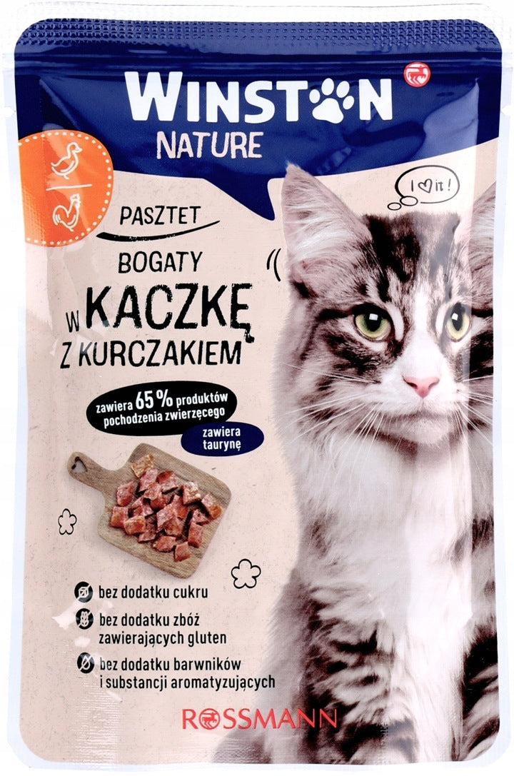 WINSTON NATURE WET FOOD FOR ADULT CATS WITH DUCK AND CHICKEN 85 G