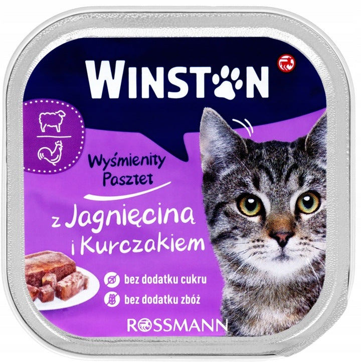 WINSTON WET FOOD FOR ADULT CATS WITH LAMB AND CHICKEN 100 G
