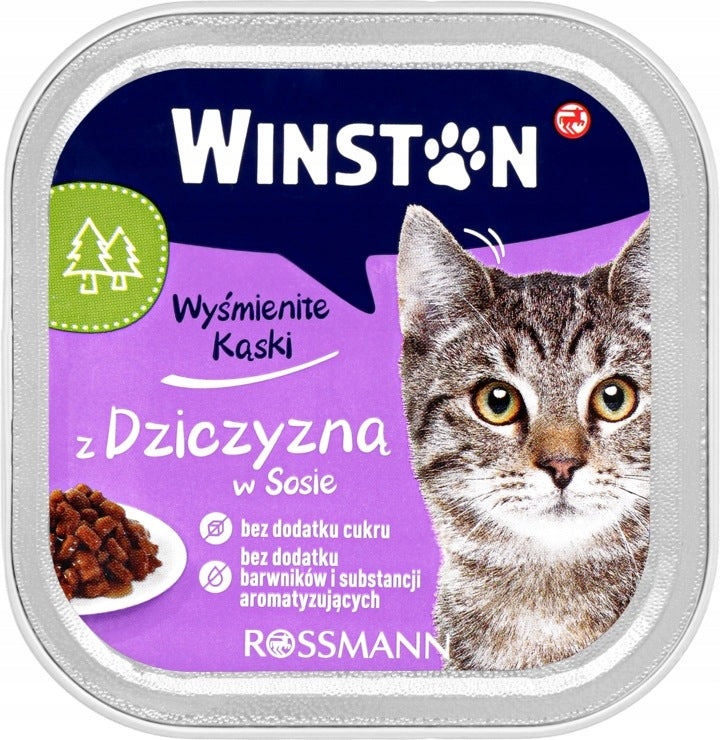WINSTON WET FOOD FOR ADULT CATS WITH VENISON IN SAUCE 100 G