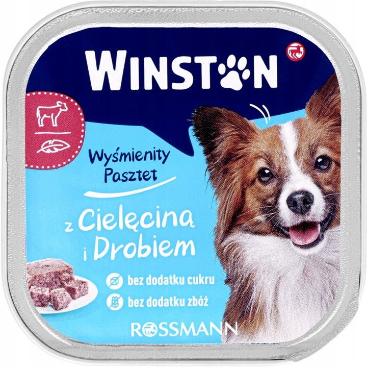 WINSTON WET FOOD FOR ADULT DOGS WITH VEAL AND POULTRY 150 G