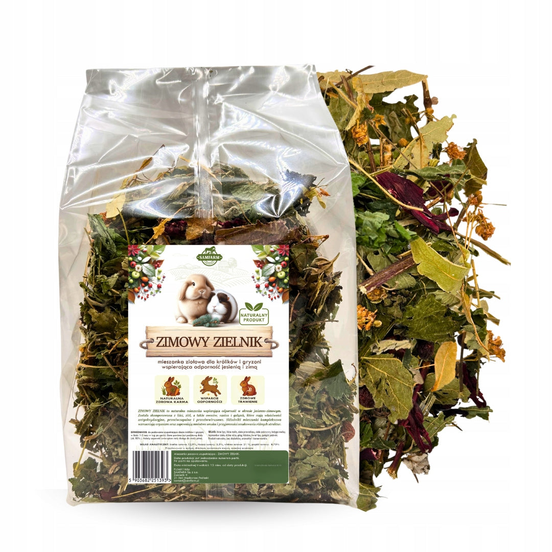 WINTER HERBARIUM 1kg - Herbal blend to support immunity for rabbits