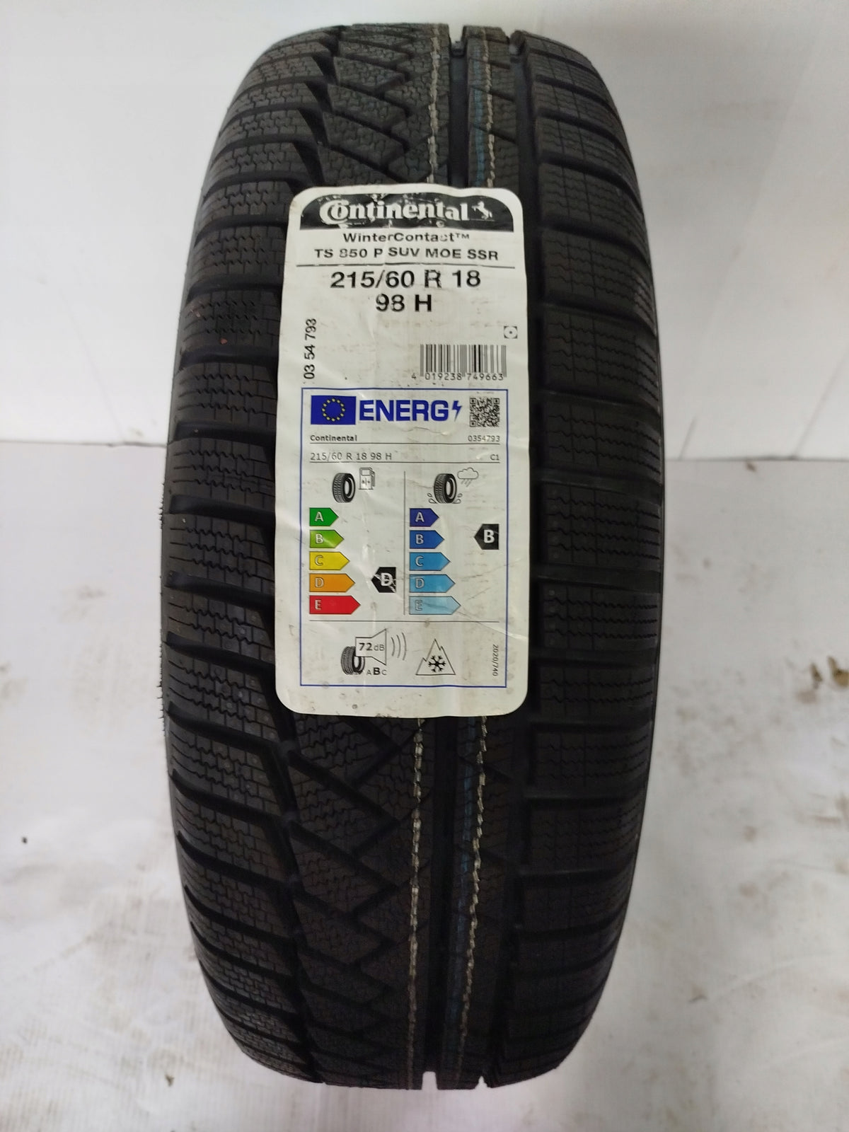 WINTER TYRE 215/60/18 CONTINENTAL WINTERCONTAC TS850P SUV MOE SSR Season winter