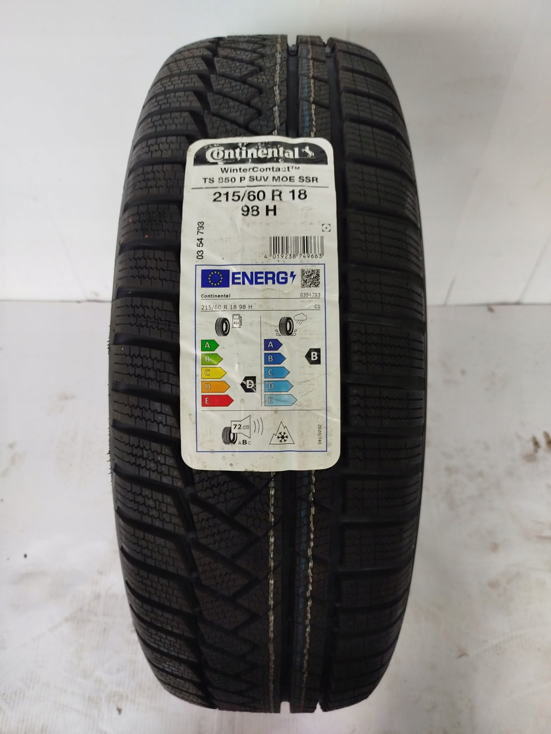 WINTER TYRE 215/60/18 CONTINENTAL WINTERCONTAC TS850P SUV MOE SSR