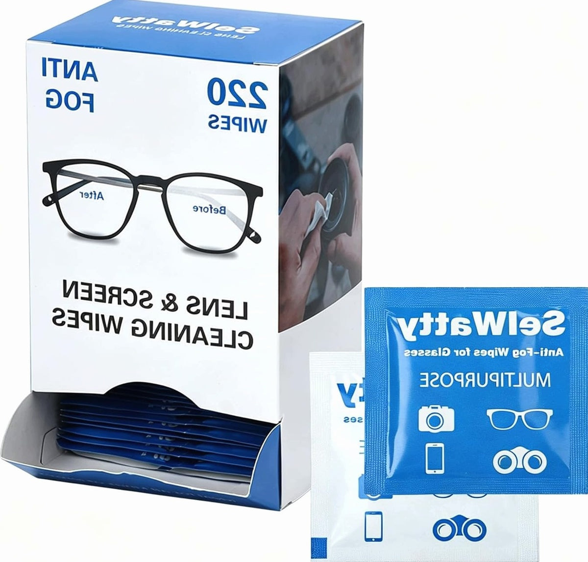 WIPES 110PCS ANTI-FOG CLEANING FOR LENS SCREENS