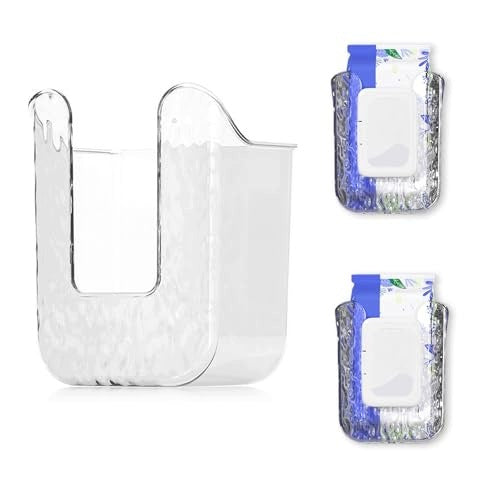 WIPES BOX MOISTURIZING ACRYLIC WALL MOUNT 2 PCS Acrylic Brand no brand