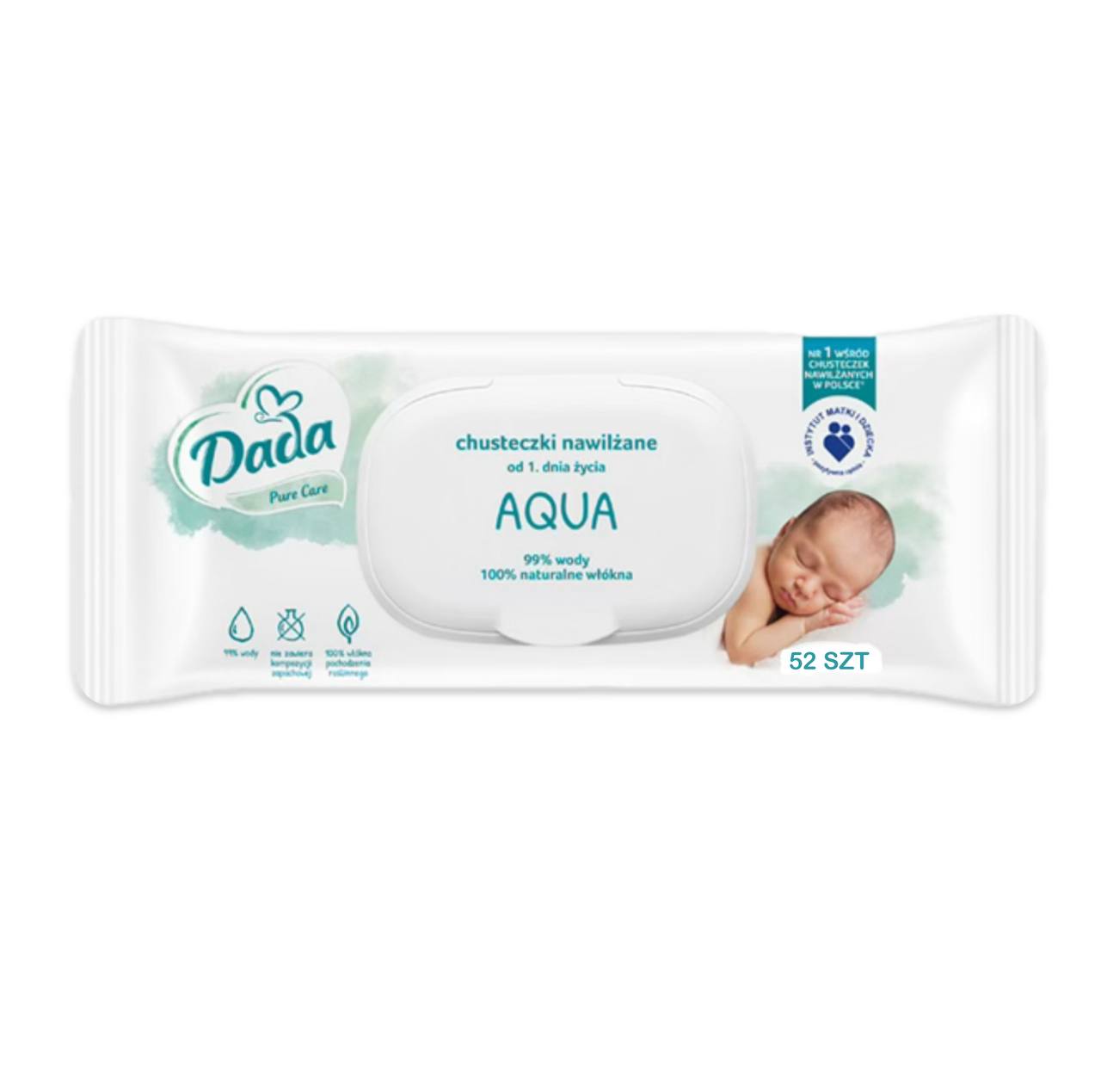 WIPES DADA AQUA Pure 52 pcs 14 PACK Brand Dada