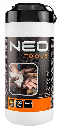 WIPES FOR CLEANING TOUGH DIRT JAR 100PCS. 10-407 NEO Manufacturer Neo Tools