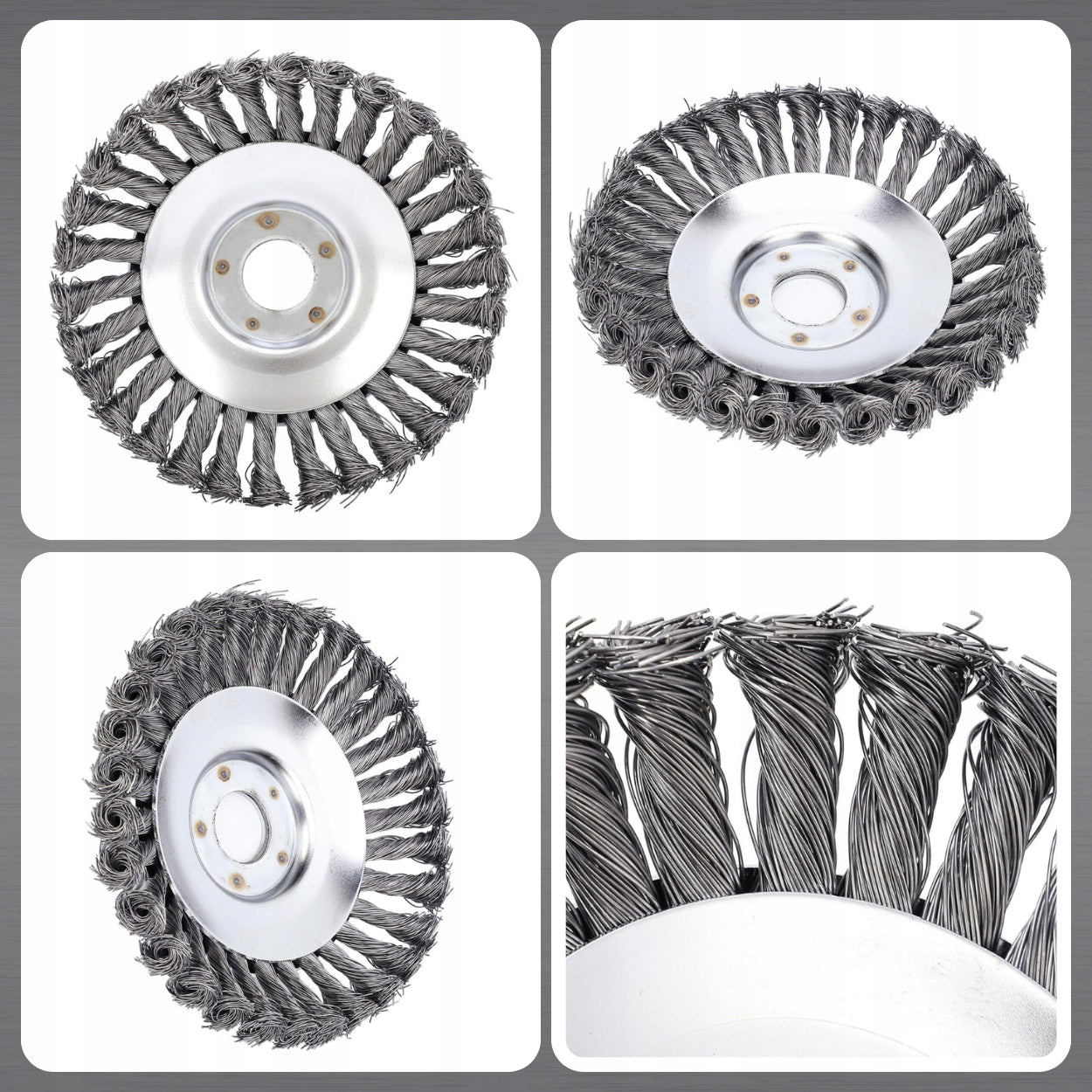 WIRE BRUSH FOR COMBUSTION SCYTHE HEAD 200MM TWISTED DISC BRAIDED Brand MEMFLOW