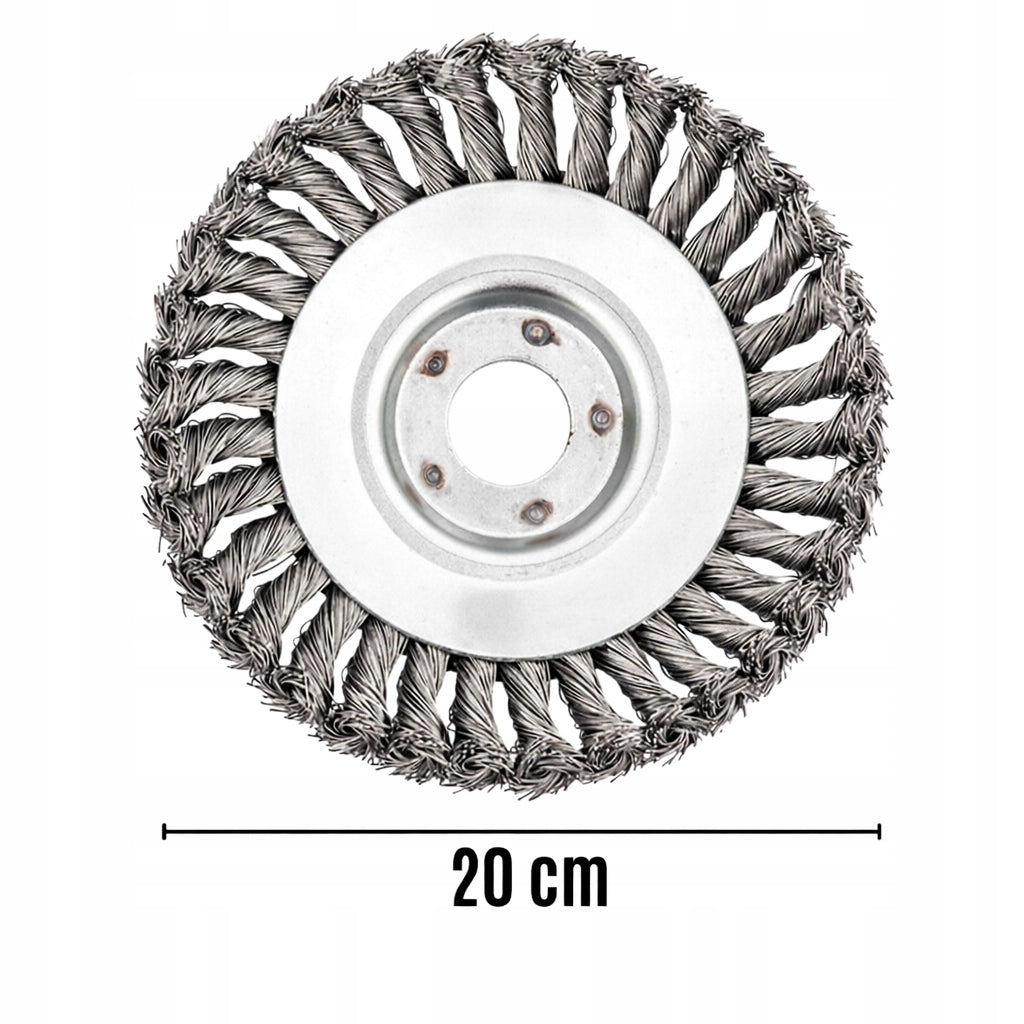 WIRE BRUSH TWISTED FOR CLEANING PAVING STONES FOR WEEDS 200mm Diameter 200 mm
