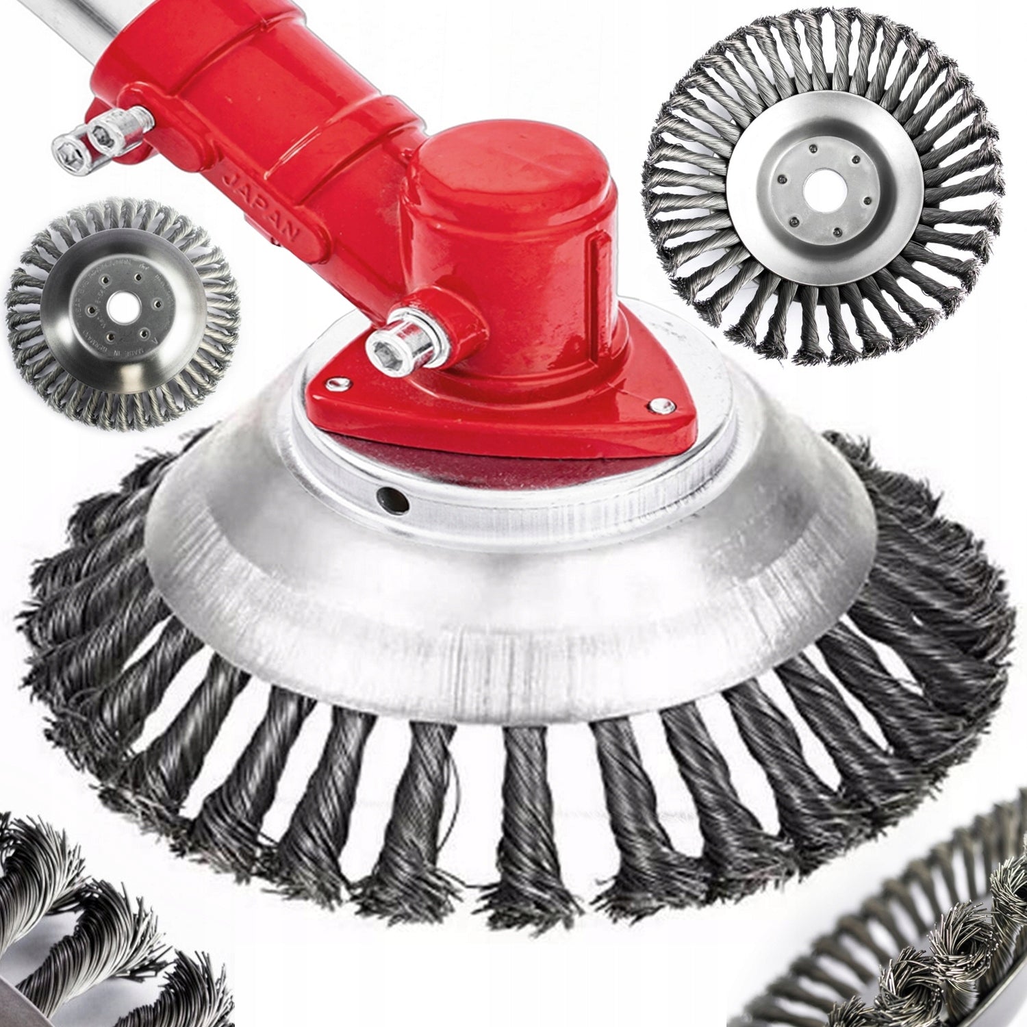 WIRE BRUSH TWISTED FOR CLEANING PAVING STONES FOR WEEDS 200mm