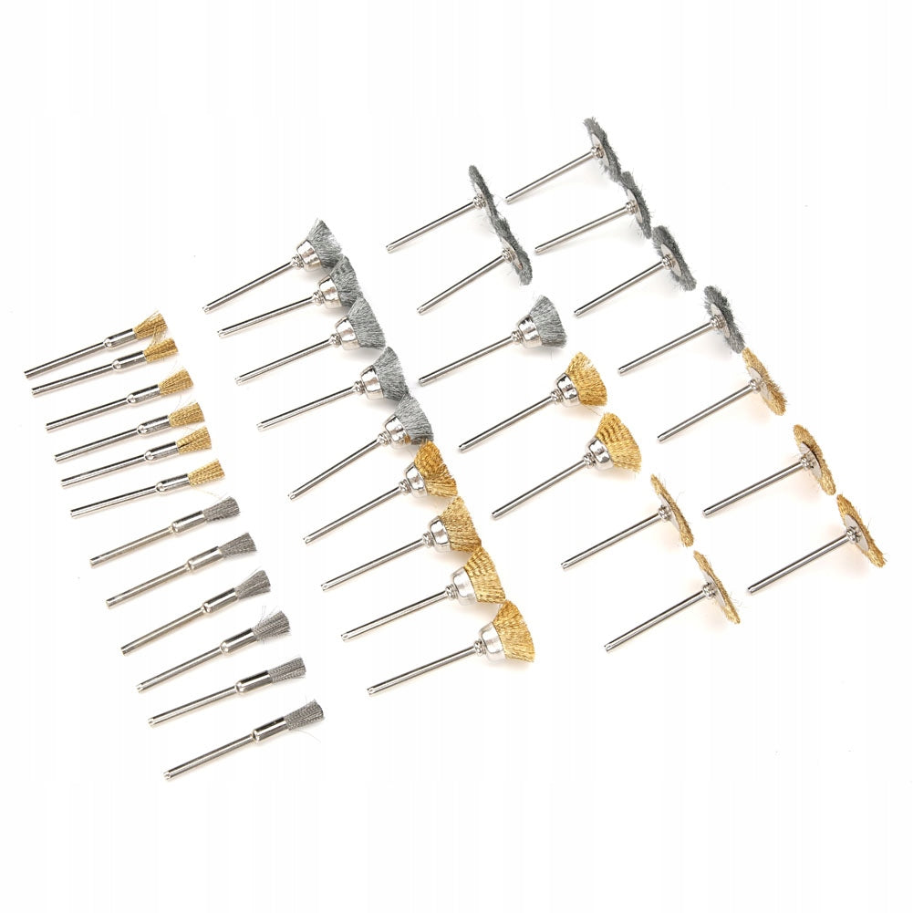 WIRE BRUSHES WIRE BRUSH SET FOR RUST REMOVAL 35 PCS. Packaging status original