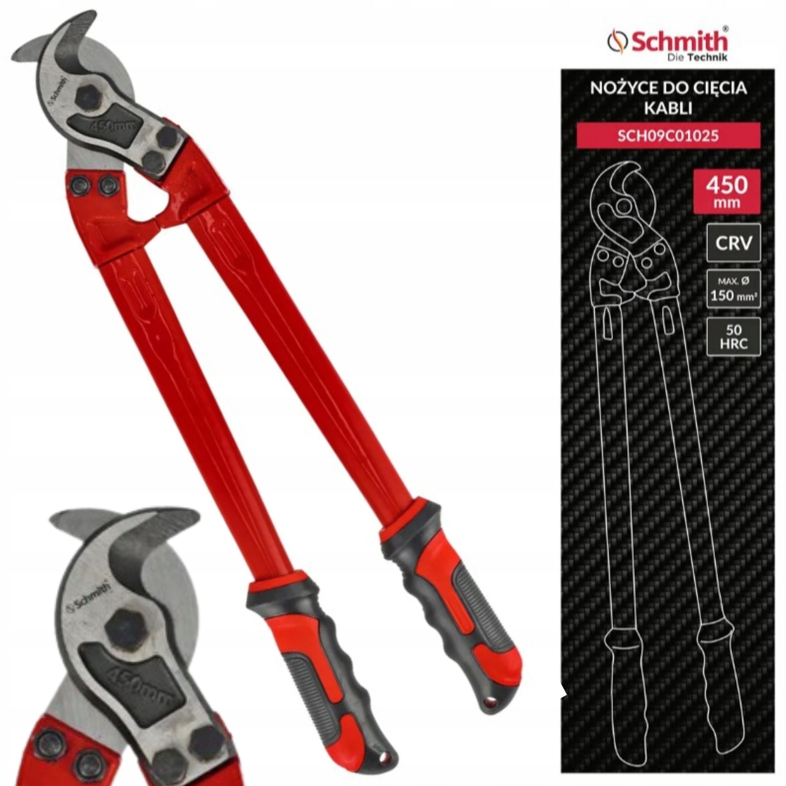 WIRE CABLE CUTTING PLIERS CUTTER 450mm 18" SCHMITH