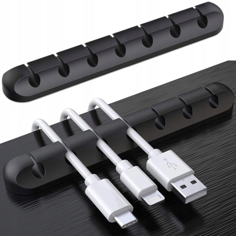 WIRE CABLE ORGANIZER HOLDER HANGER HOOK SELF ADHESIVE CLIP x 7