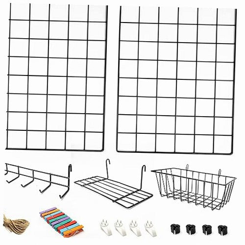 WIRE WALL PANELS SET OF 2 ORGANIZERS FOR ROOM OFFICE 40X30