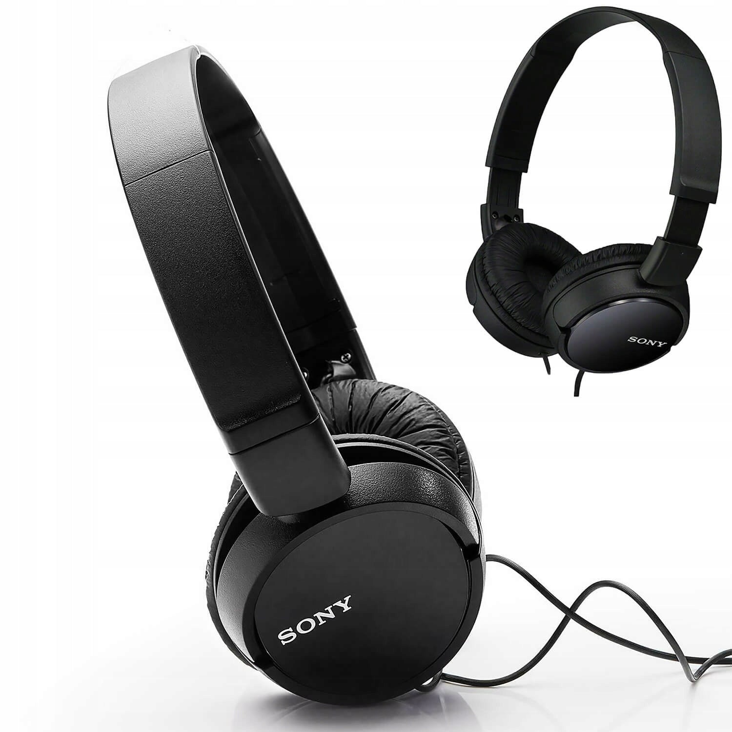 WIRED ON-EAR HEADPHONES SONY SOLID LOUD WITH MICROPHONE BLACK XXL