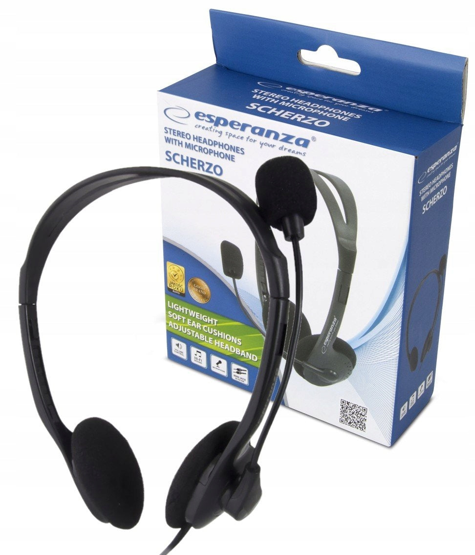 WIRED ON-EAR HEADPHONES WITH MICROPHONE FOR LAPTOP CALLING GAMES