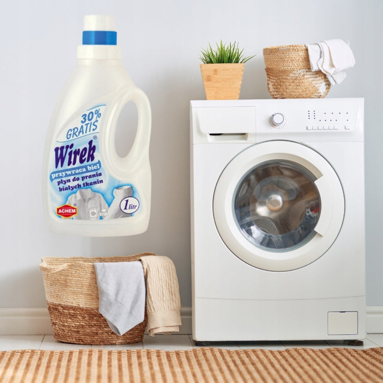 WIREK Washing Liquid For White Fabrics RESTORES WHITE Protects Fabrics 1L x2 Packaging status original