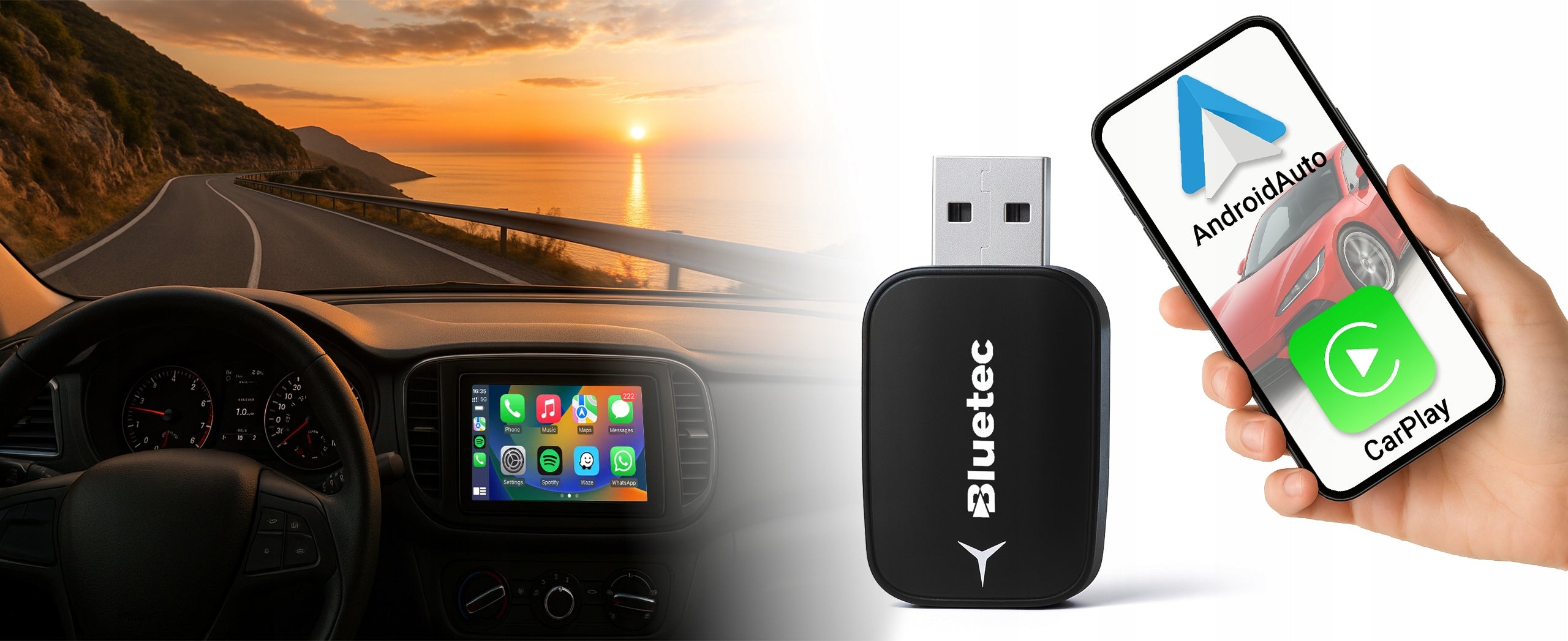 WIRELESS ADAPTER MODULE CARPLAY ANDROID AUTO WIFI BLUETOOTH 5.0 MINI EAN (GTIN) 5900804152484