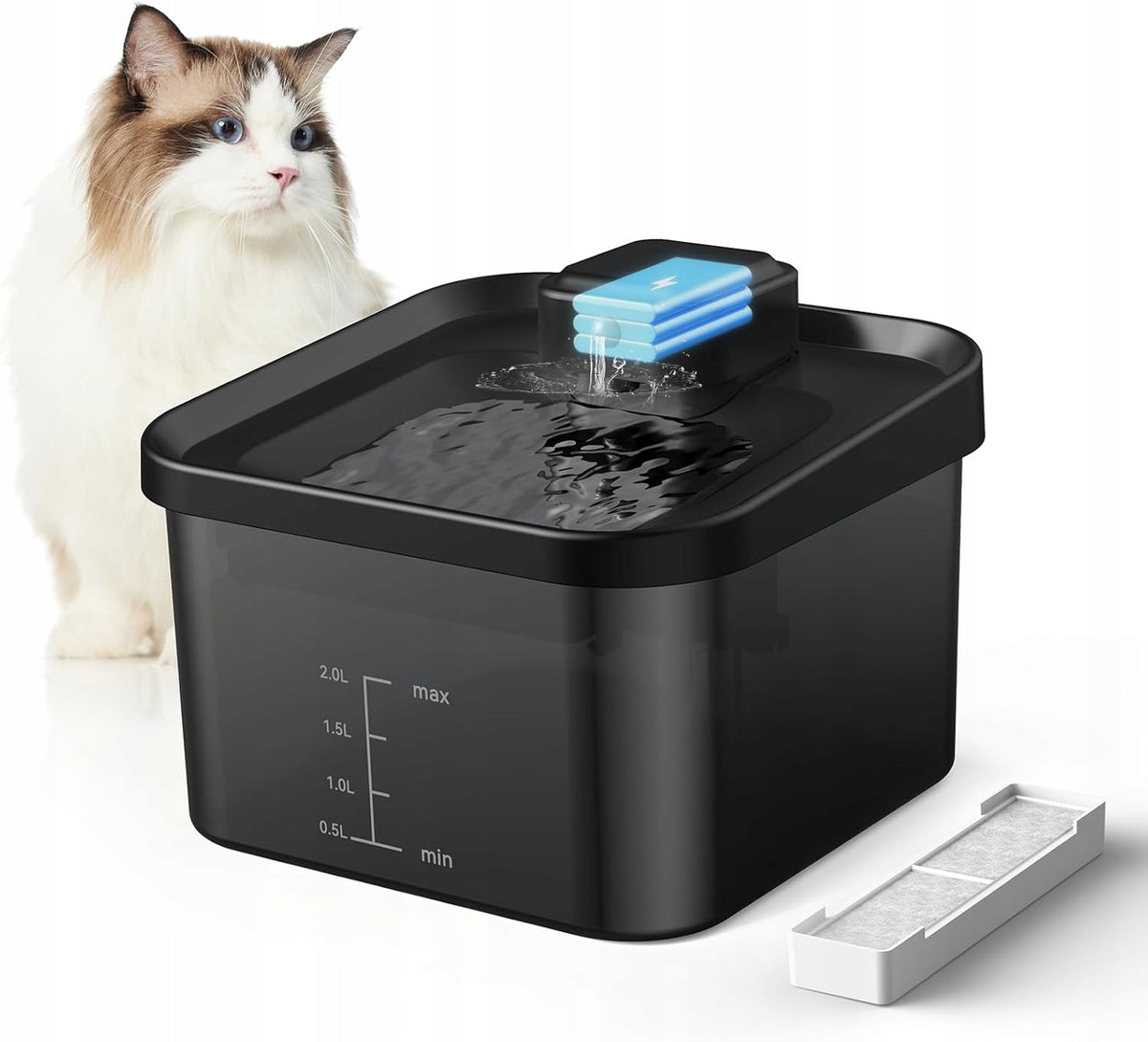 WIRELESS AUTOMATIC CAT DRINKER FOUNTAIN WITH SENSOR 2l