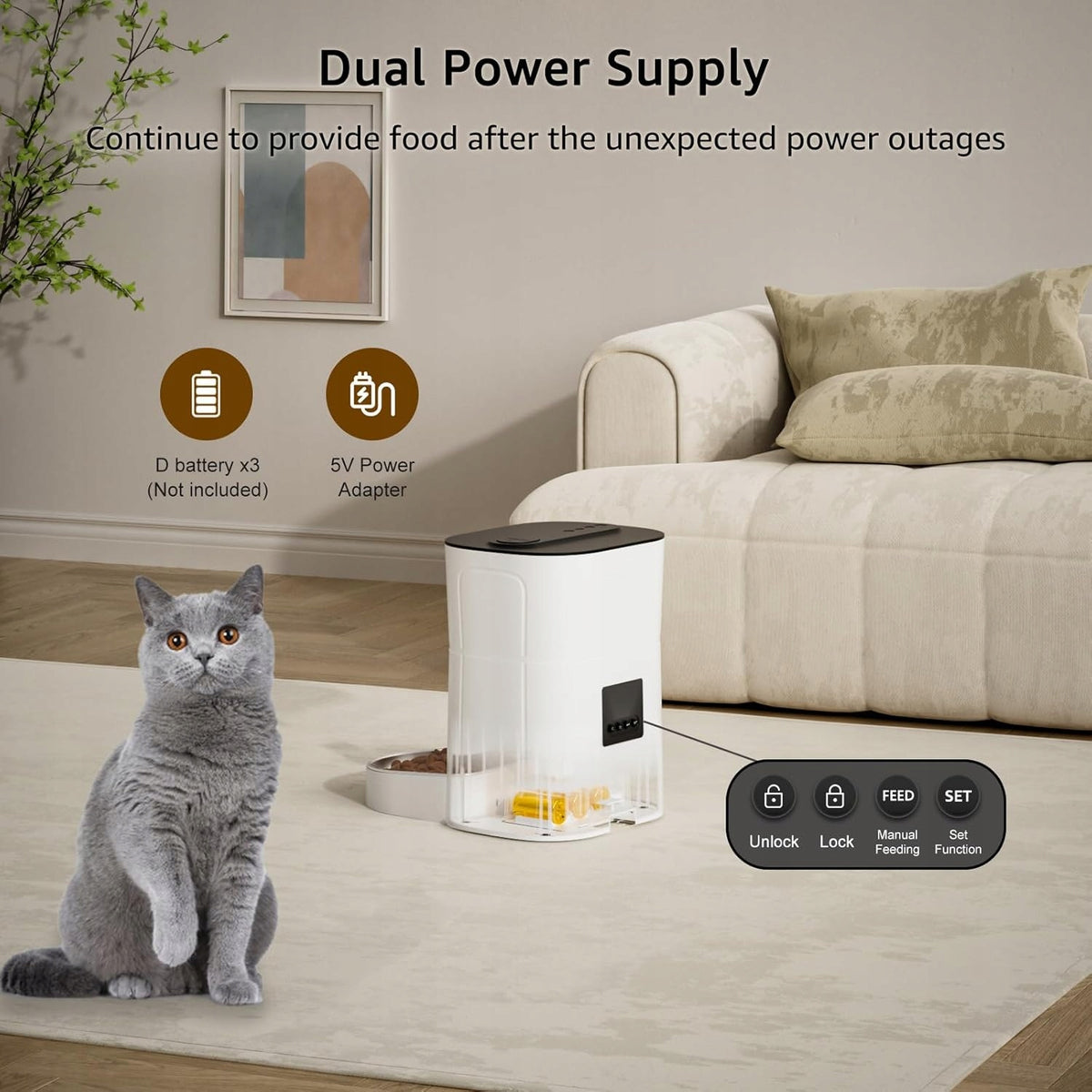 WIRELESS AUTOMATIC FEEDER 3L WITH WIFI APPLICATION CONTROL Brand no brand
