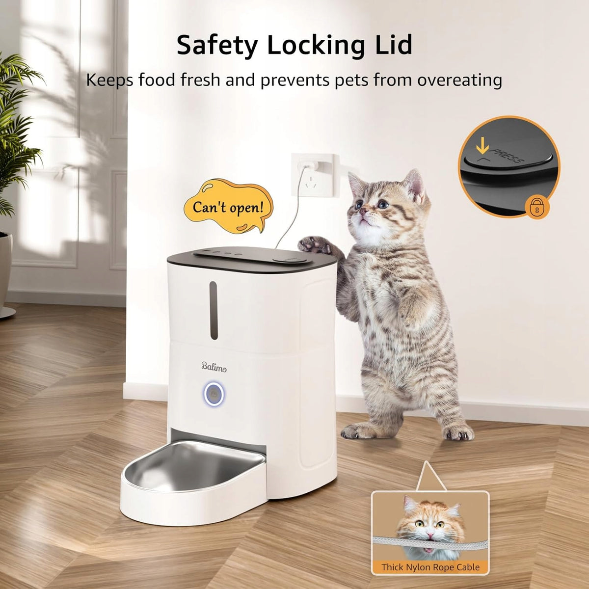 WIRELESS AUTOMATIC FEEDER 3L WITH WIFI APPLICATION CONTROL Packaging status original
